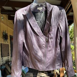 Hannah & Gracie Women's Faux Leather Moto Jacket